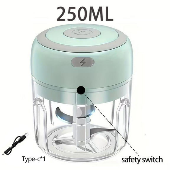 Mini Electric Food Blender 250ml  Portable Small Mixer for Baby Food, Smoothies, Spices & Meat, Powerful Motor, Stainless Steel Blades, One-Click Operation, Easy to Clean