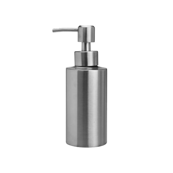 250ml Stainless Steel Soap Dispenser, Torqee Bathroom Pump Bottle, Refillable Liquid Container, for Bathroom Use, Kitchen Use and Sink Use, Silver