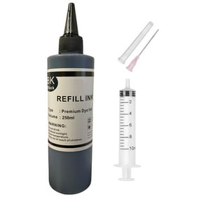 250ml Universal Black DYE Refill Ink Bottles Compatible for All Workforce EcoTank Officejet Deskjet Brother MFC Pixma Printers Model