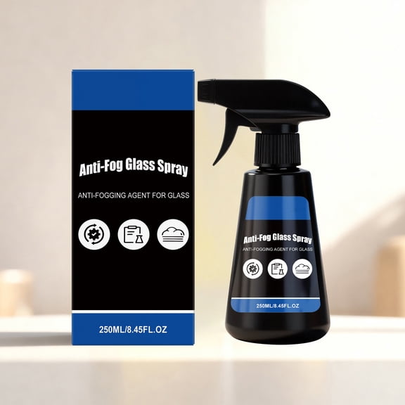 250ml Windshield Defogger Spray, Anti Fog Coating Agent for Car Window & Mirror, Long Lasting Glass Defogger for Auto & Household