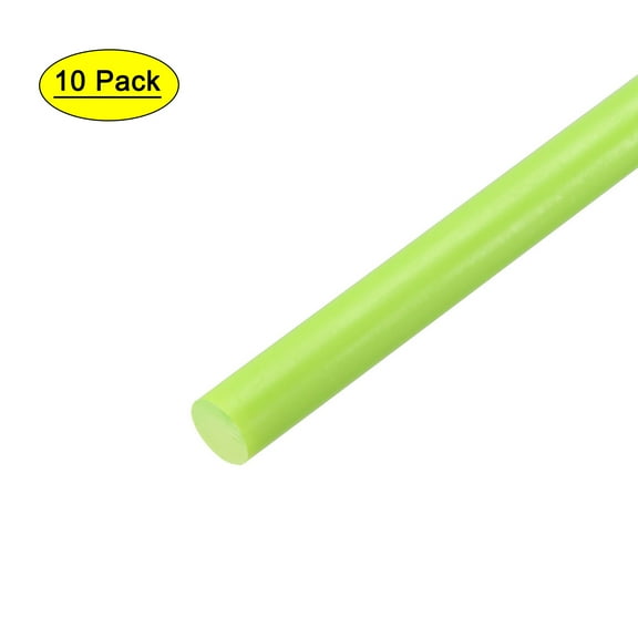 250mm x11mm Hot Melt Glue Sticks Light Green 10 Pack