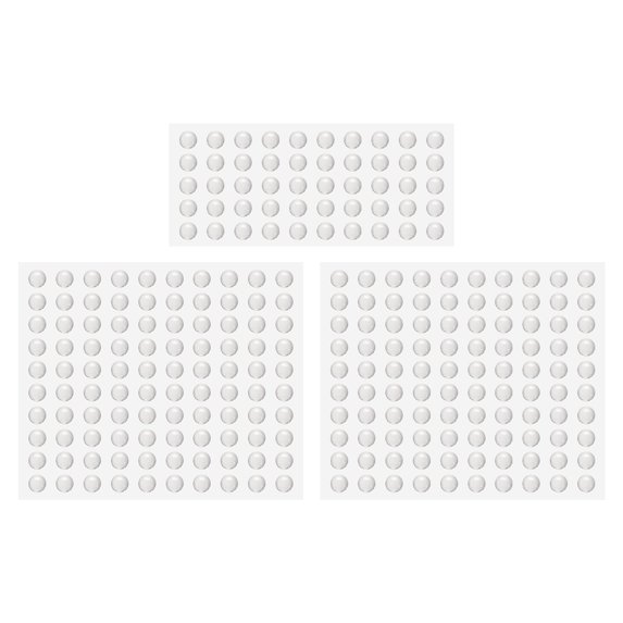 250pcs Cabinet Door Bumper Rubber Pad 1/3" Diameter Sound Dampening Adhesive Rubber Pads, Hemispherical Shape