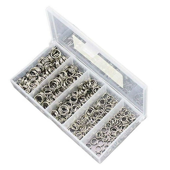 Uxcell 1.2mm x 9mm Fishing Split Rings, 50 Pack 304 Stainless Steel ...
