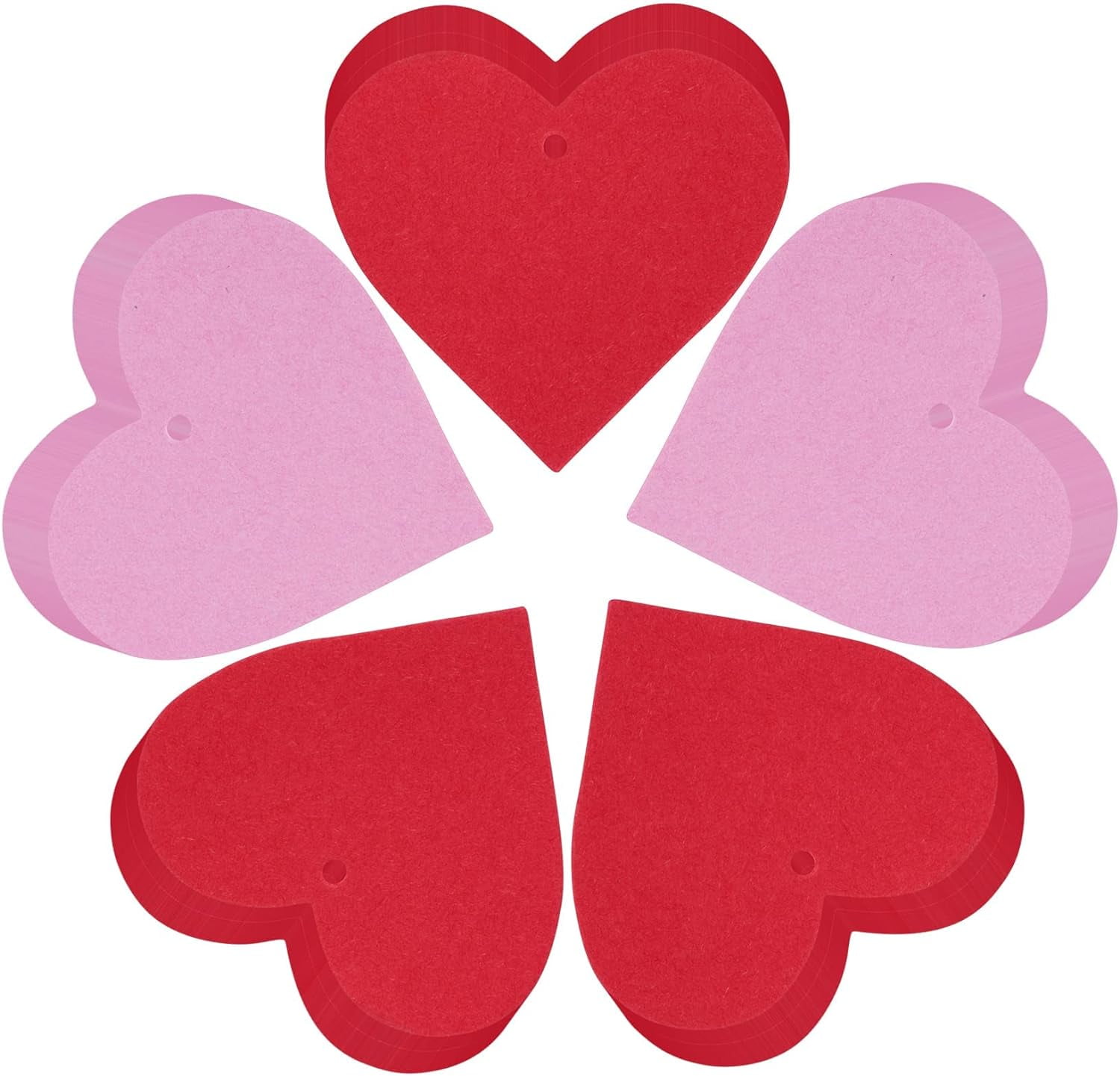 250pcs Heart Shape Paper Valentine Heart Confetti Blank Paper Tags Red