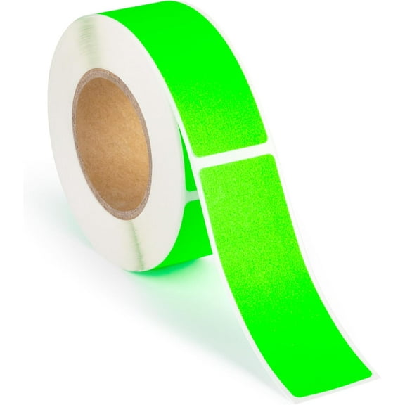 250pcs Neon Green Rectangle Sticker Label Roll, 1x3 Labels for Inventory, Color Code Labels, Organization Stickers, 250/roll