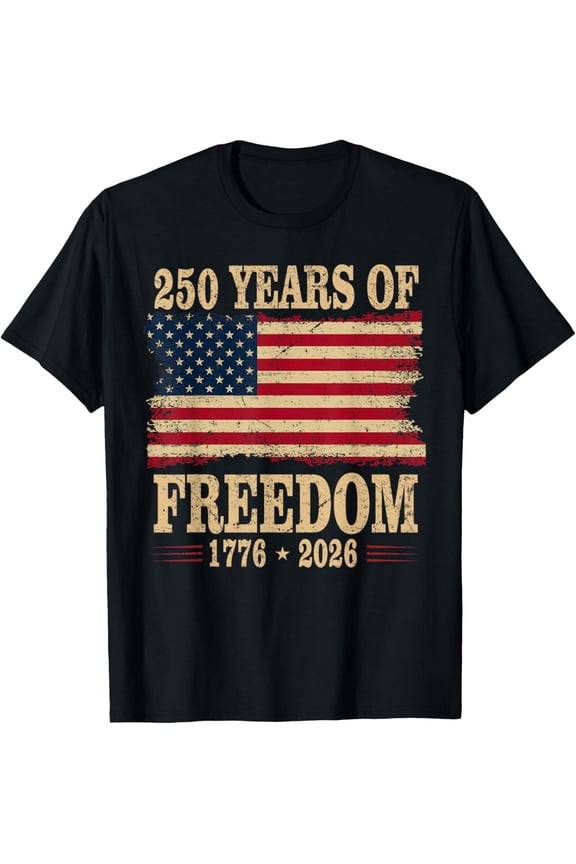 250th American Anniversary Independence 250 Years of Freedom Mens T-Shirt