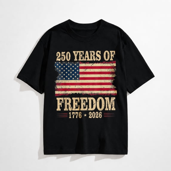 250th American Anniversary Independence 250 Years of Freedom Mens T-Shirt