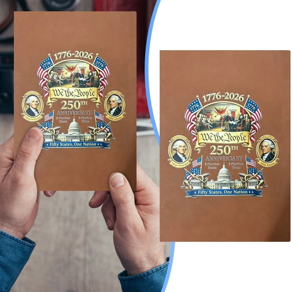 250th American Independence Commemorative Journal Notebook For Personal Notes And Events - Brown