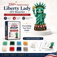 thumbnail image 1 of 250th Anniversary 3D Beaded DIY Kit, 4th of July Patriotic Liberty Lady DIY Bead Art Set, Beginner Friendly Handmade Bead Embroidery Ornament Gift for Craft Lovers, 1 of 5