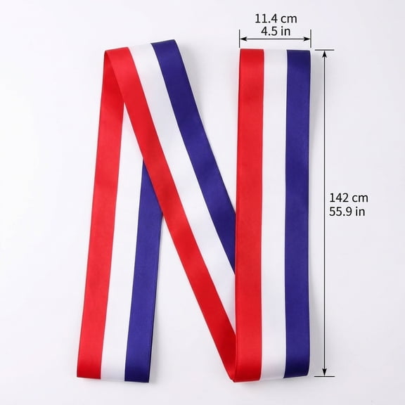 250th Anniversary 4th of July Decorations Independence Wreath Sash for Front Door,Memorial Day Ribbons Accessories American Stars and Stripes Satin Ribbon Sash for Wreath Outdoor Decor