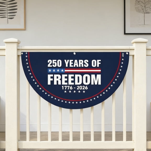 250th Anniversary 4th of July Flag, 18x35 Inch Commemorative Banner for Independence Day, Semiquincentennial Celebration and Outdoor Display,July 4th Decorations