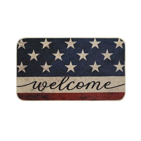 250th Anniversary 4th of July Patriotic USA Flag Area Rug for Entryway Living Room Bedroom