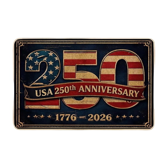 250th Anniversary 4th of July Patriotic USA Flag Rug Absorbent Entryway Carpet for Living Room