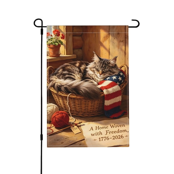 250th Anniversary America Garden Flag - 250 Anniversary USA Flag 1776-2026 Commemorative Patriotic 250 Years Flag, 12x18 Inch Double Sided Waterproof Garden Flag, 4th of July Yard Sign