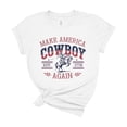thumbnail image 1 of 250th Anniversary America Patriotic Cowboy Shirt, USA 1776 Independence T-shirt, 1 of 6