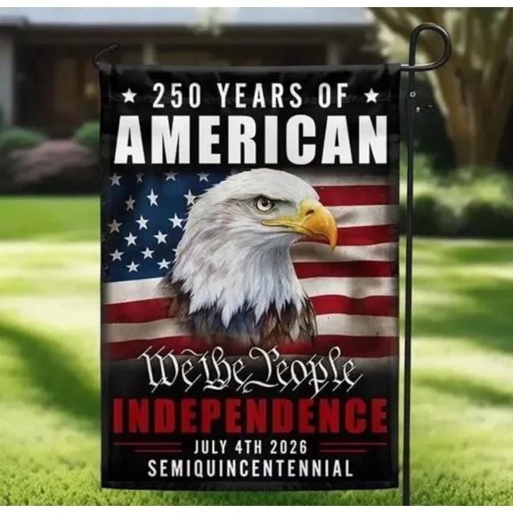 250th Anniversary American Eagle flag - Patriotic USA Decor 12x18 POLE NOT INCLUDED Garden Flag