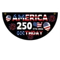 thumbnail image 1 of 250th Anniversary American Flag Bunting, Patriotic Fan Banner for Porch Garden Fence, USA Party Decor for Memorial Day, Veterans Day and Fourth of July Outdoor, 1pc F, 1 of 5