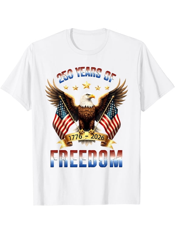 250th Anniversary American Flag Eagle 1776 2026 Patriotic Mens T-Shirt
