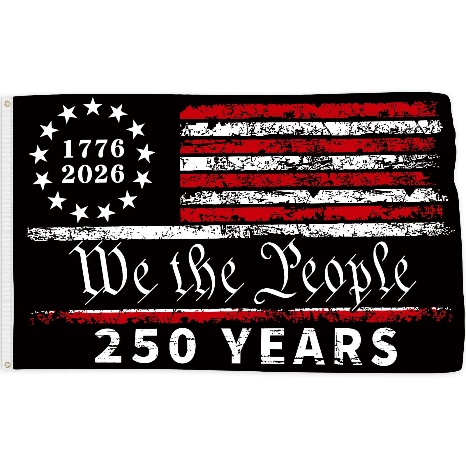 250th Anniversary American Flag Garden Decoration Banner - Single-Sided ...