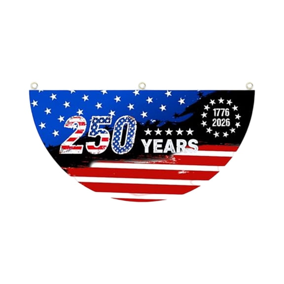 250th Anniversary American Flag, Patriotic Garden Decoration Flag, Outdoor Yard Banner for Independence Day, USA Bicentennial Celebration, 250TH ANNIVERSARY-United States Fan Shape Flag