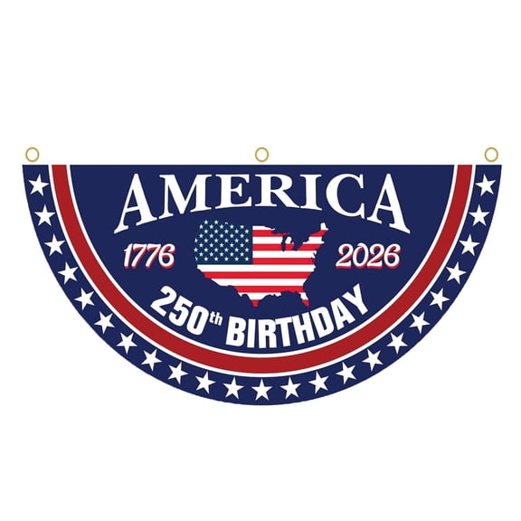 250th Anniversary American Flag, USA Bicentennial Garden Decoration Flag, Patriotic扇形 Design, Outdoor Yard & Porch Display, 45 x 90 cm