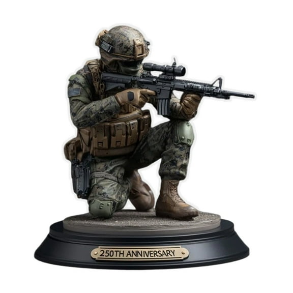 250th Anniversary American Military Commemorative Soldier Figure - Detailed Desktop Display Collectible for Army Veterans and History Enthusiasts