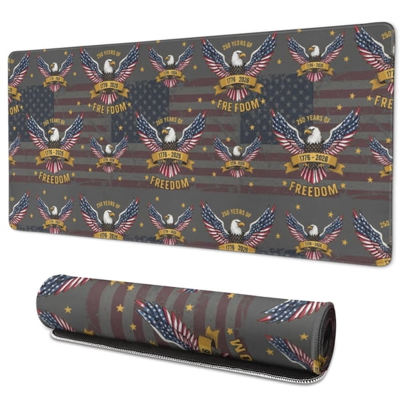 250th Anniversary American Pattern Extended Large Mouse Pad, Keyboard ...