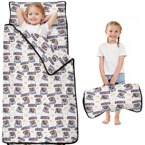 250th Anniversary American Pattern Kids Nap Mat, Preschool Sleeping Pad ...