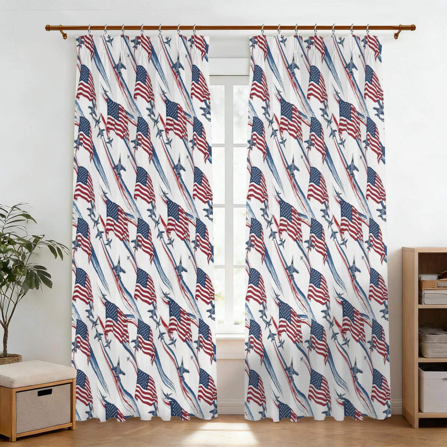 250th Anniversary American Pattern Pinch Pleat Semi Sheer Linen ...