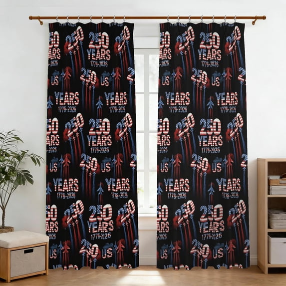250th Anniversary American Pattern Pinch Pleat Semi Sheer Linen ...
