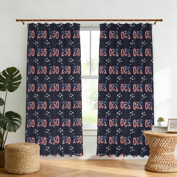 250th Anniversary American Pattern Pinch Pleat Semi Sheer Linen ...
