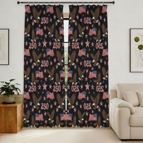 250th Anniversary American Pattern Pinch Pleat Semi Sheer Linen ...