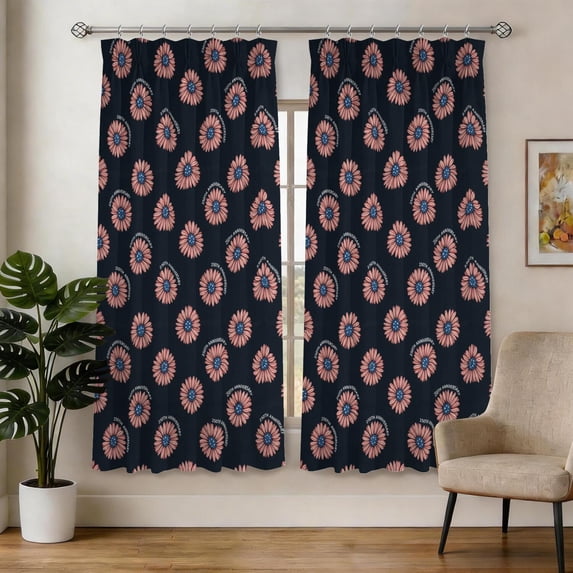 250th Anniversary American Pattern Pinch Pleated Blackout Curtains ...