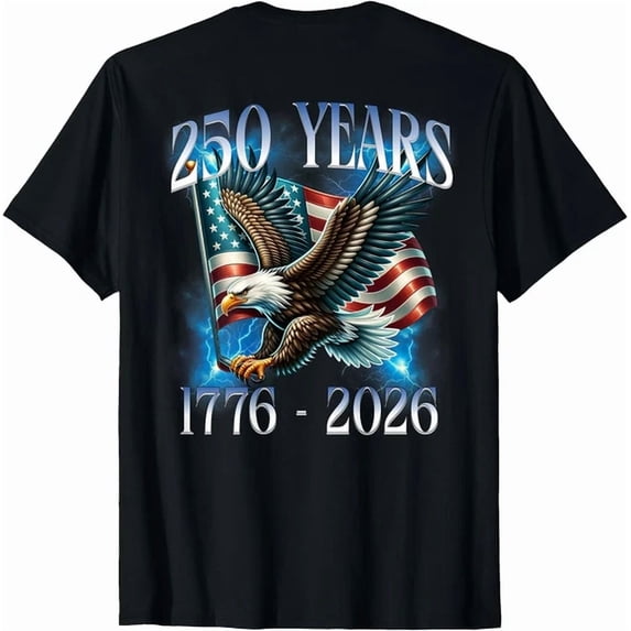 250th Anniversary Americas Semiquincentennial T-Shirt (Print BACK), Unisex Tee