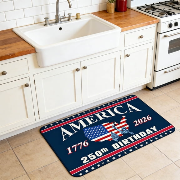 250th Anniversary Area Rug Anniversary Celebration Commemorative Keepsake Carpet Custom Photo Memory Rug for Wedding Party