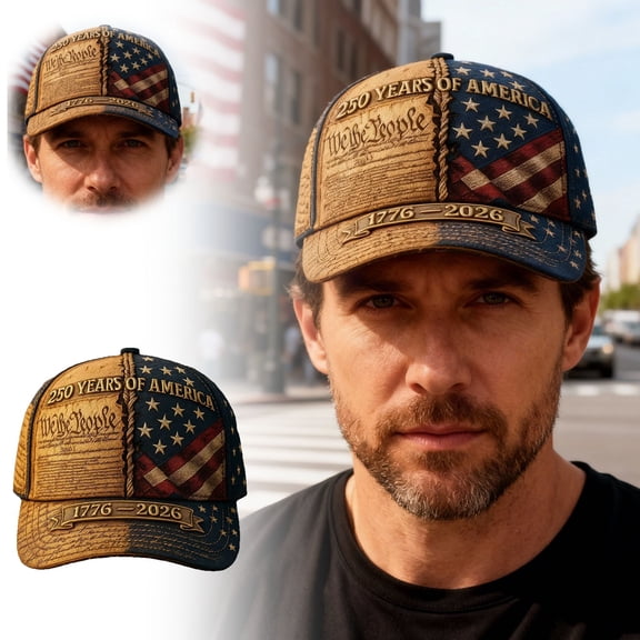 250th Anniversary Baseball Cap,1776-2026 Patriotic Hat for Men Women,Vintage Distressed USA Freedom Cap