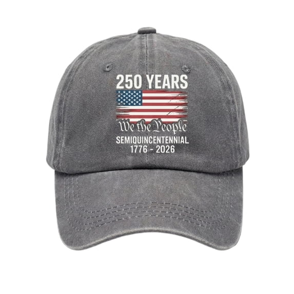 250th Anniversary Baseball Cap 250 Years We The People Flag Hat Independence Day Adjustable Unisex Outdoor Cap