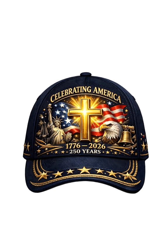 250th Anniversary Baseball Cap, Celebrate America’s 250th Birthday 1776-2026, Embroidered “Celebrating America” Hat for Patriotic Events, Durable and Stylish for Parades and Daily Wear