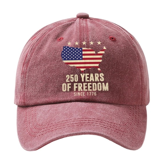 250th Anniversary Baseball Cap for America, USA Map Design Hatf for Men & Women