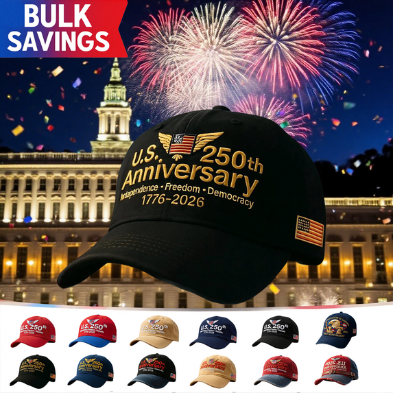 250th Anniversary Baseball Hat Vintage Washed Cap Adjustable Patriotic Design with USA Flag for Men and Women, Celebrate United States 250 Years