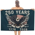thumbnail image 1 of 250th Anniversary Beach Towel 1776 2026 250 Years Anniversary Bath Towel Novelty Graphic Yoga Towel 71x31in, 1 of 6