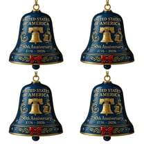 250th Anniversary Bell Ornament, Liberty Bell Hanging Patriotic Theme Festive Holiday Decor for America History Enthusiasts