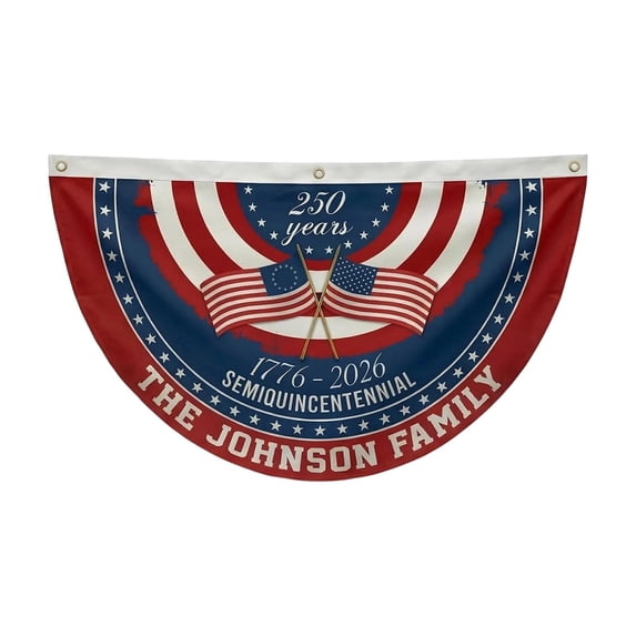 250th Anniversary Bunting Flag 250 Year American Anniversary Banner Freedom 1776-2026 Fan Flag USA Patriotic Independence Banner