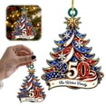 thumbnail image 1 of 250th Anniversary Christmas Ornament,Patriotic 2D Acrylic Keepsake for Christmas Tree,Car,Home Wall Commemorative Holiday Decoration(A), 1 of 6