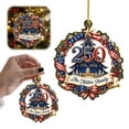 thumbnail image 1 of 250th Anniversary Christmas Ornament,Patriotic 2D Acrylic Keepsake for Christmas Tree,Car,Home Wall Commemorative Holiday Decoration(D), 1 of 6