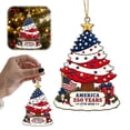 thumbnail image 1 of 250th Anniversary Christmas Ornament,Patriotic 2D Acrylic Keepsake for Christmas Tree,Car,Home Wall Commemorative Holiday Decoration(F), 1 of 6