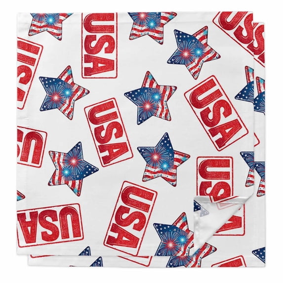 250th Anniversary Cloth Napkins, 4th of July America Freedom Patriotic Washable and Reusable Dinner Napkins Set of 2, Table Napkin for Kitchen Party Birthday Wedding Hotel Housewarming 20"x20"