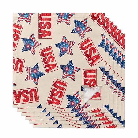 250th Anniversary Cloth Napkins, 4th of July America Freedom Veteran Day Washable and Reusable Dinner Napkins Set of 6, Table Napkin for Kitchen Party Birthday Wedding Hotel Housewarming 20"x20"