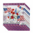 thumbnail image 1 of 250th Anniversary Cloth Napkins, Independence Day Floral Wooden Washable and Reusable Dinner Napkins Set of 6, Table Napkin for Kitchen Party Birthday Wedding Hotel Housewarming 20"x20", 1 of 9