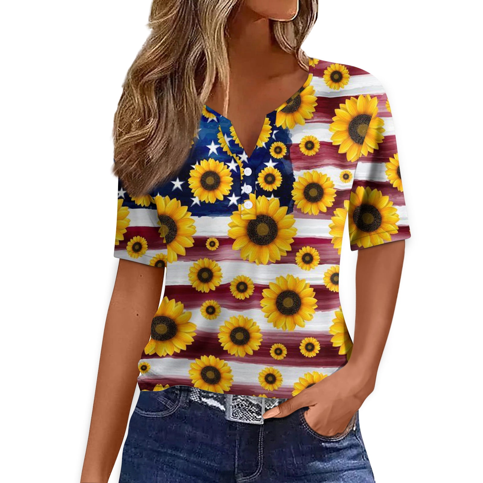 250th Anniversary Clothes Tops, Unique Design of Buttton, 4Th of July ...